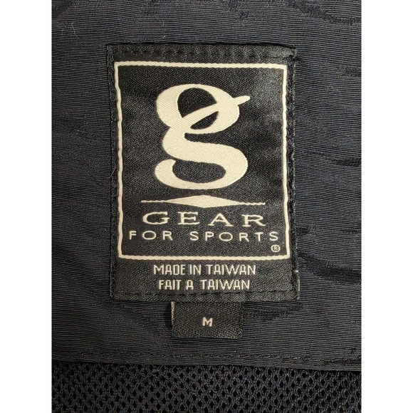 Gear For Sports US Marines Windbreaker Jacket Mens Medium Black Red Full Zip Vtg - Picture 8 of 10